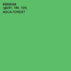 #5BBD68 - Aqua Forest Color Image
